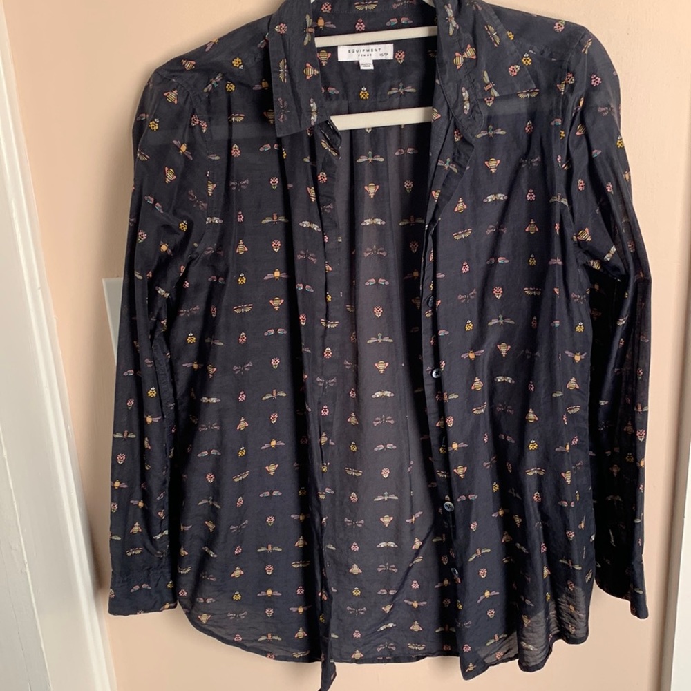 French label Equipement cotton voile button down top